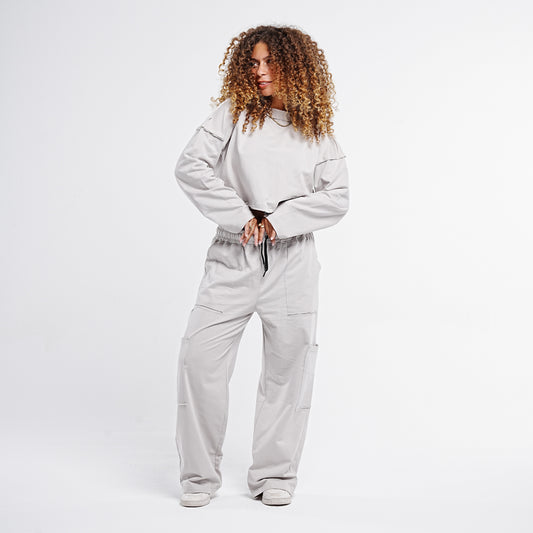 Grey Cropped Set (Pants Only)