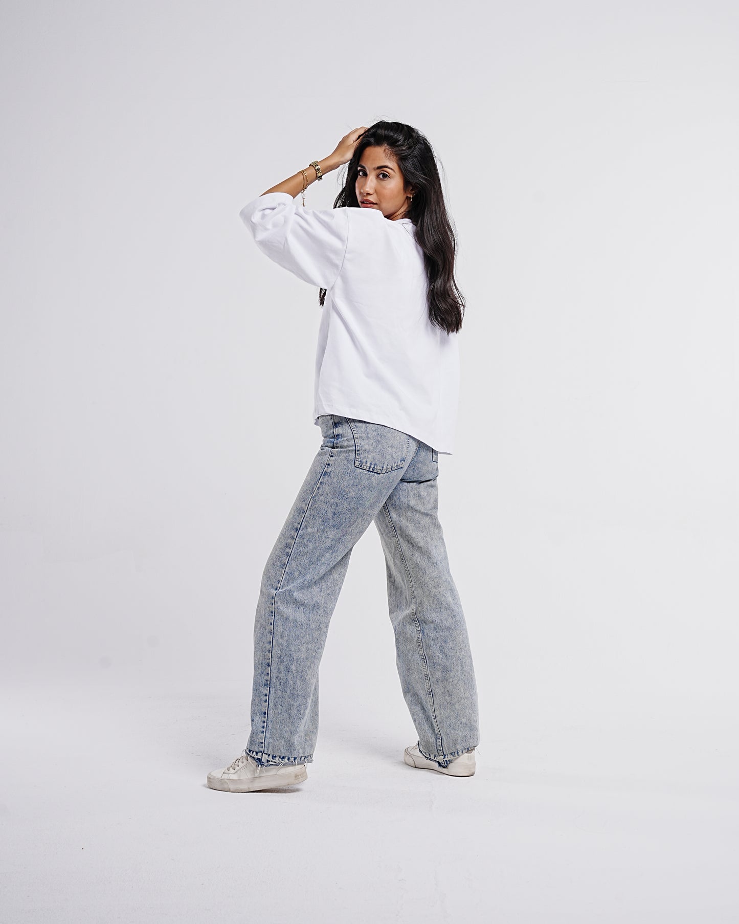 White Boxy Cropped Tshirt