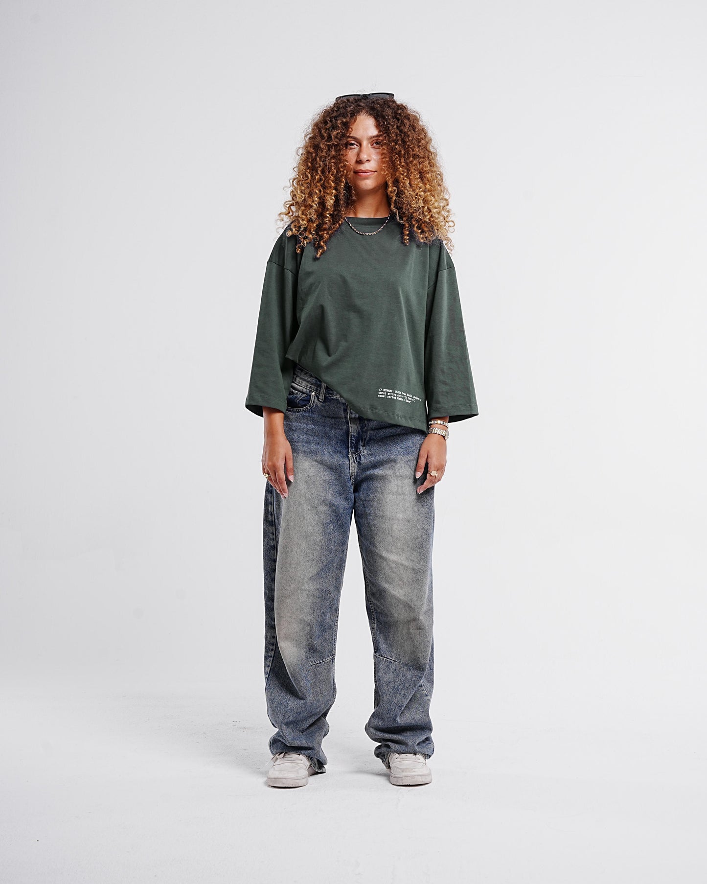 Olive Boxy Cropped Tshirt