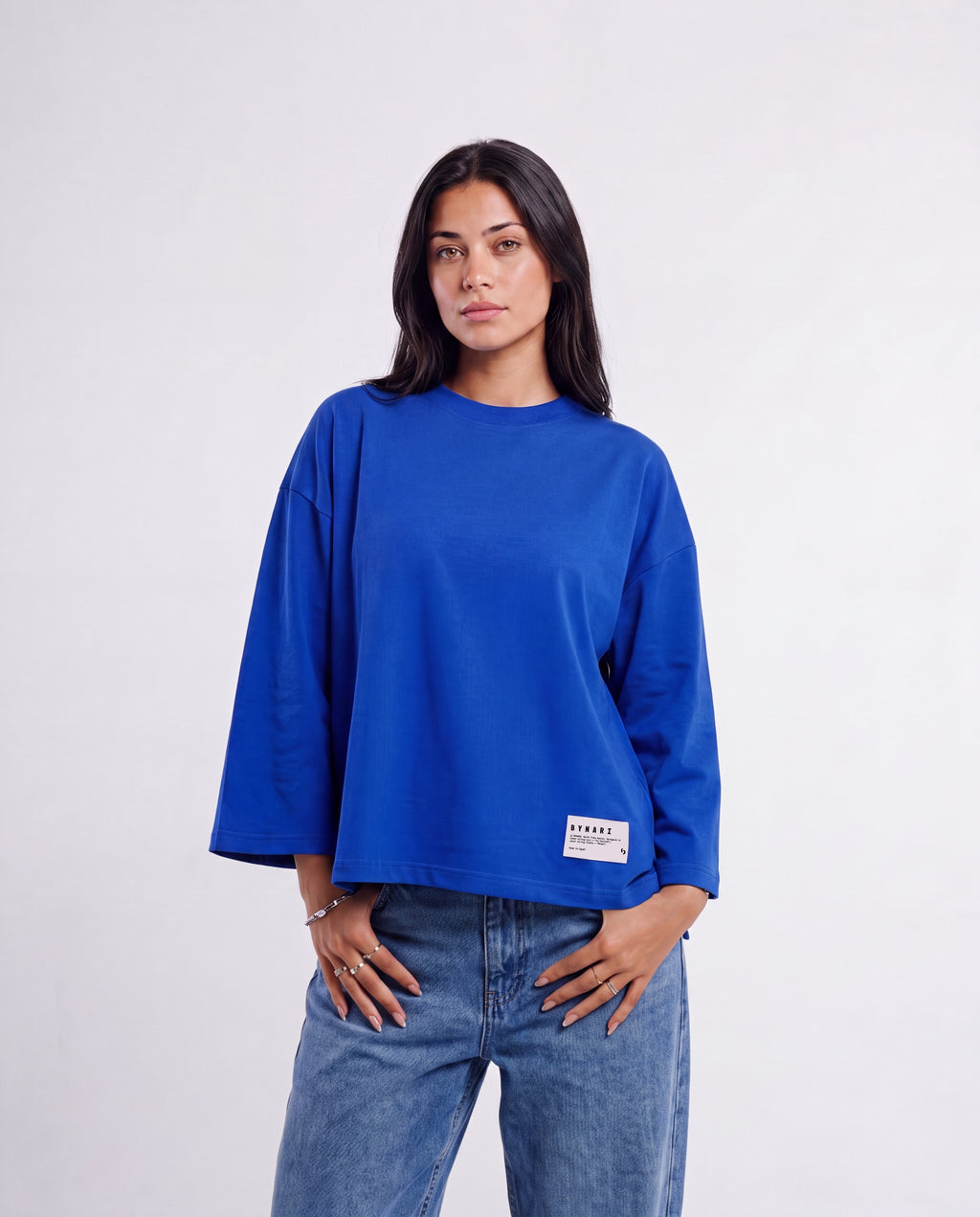 Boxy Cropped Tee — Pepsi Blue
