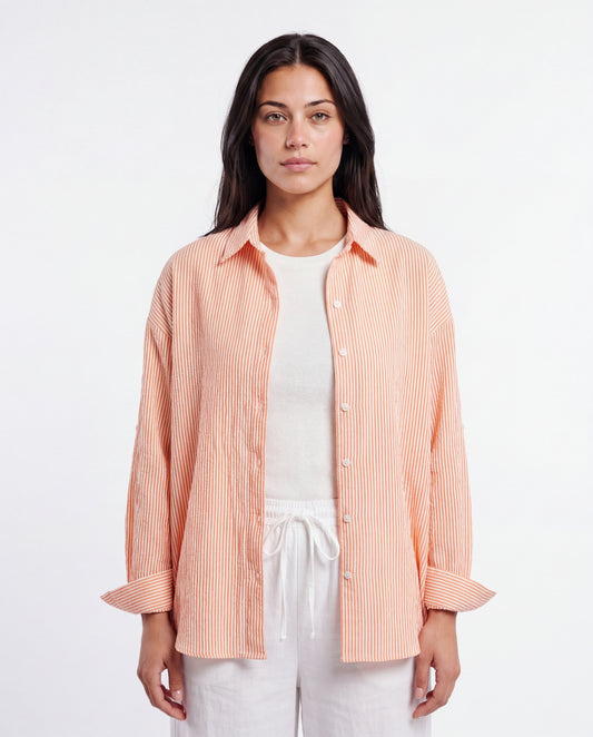 Golden Hour Stripe Oversized Shirt