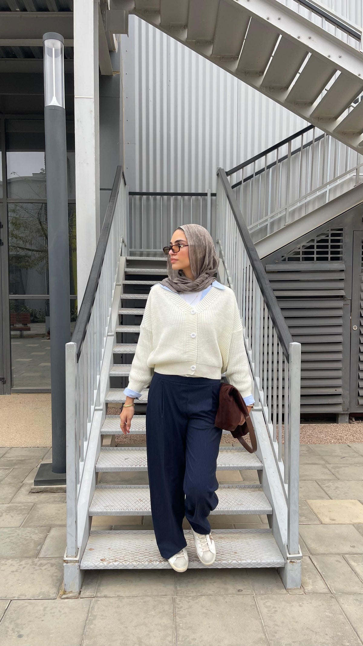 Chunky Knit Cardigan — Rose