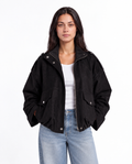 Utility Suede Bomber — Black