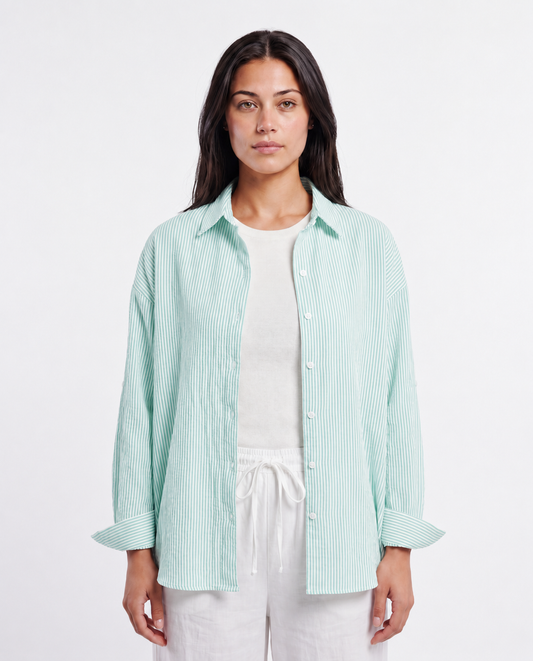 Coastal Stripe Oversized Shirt