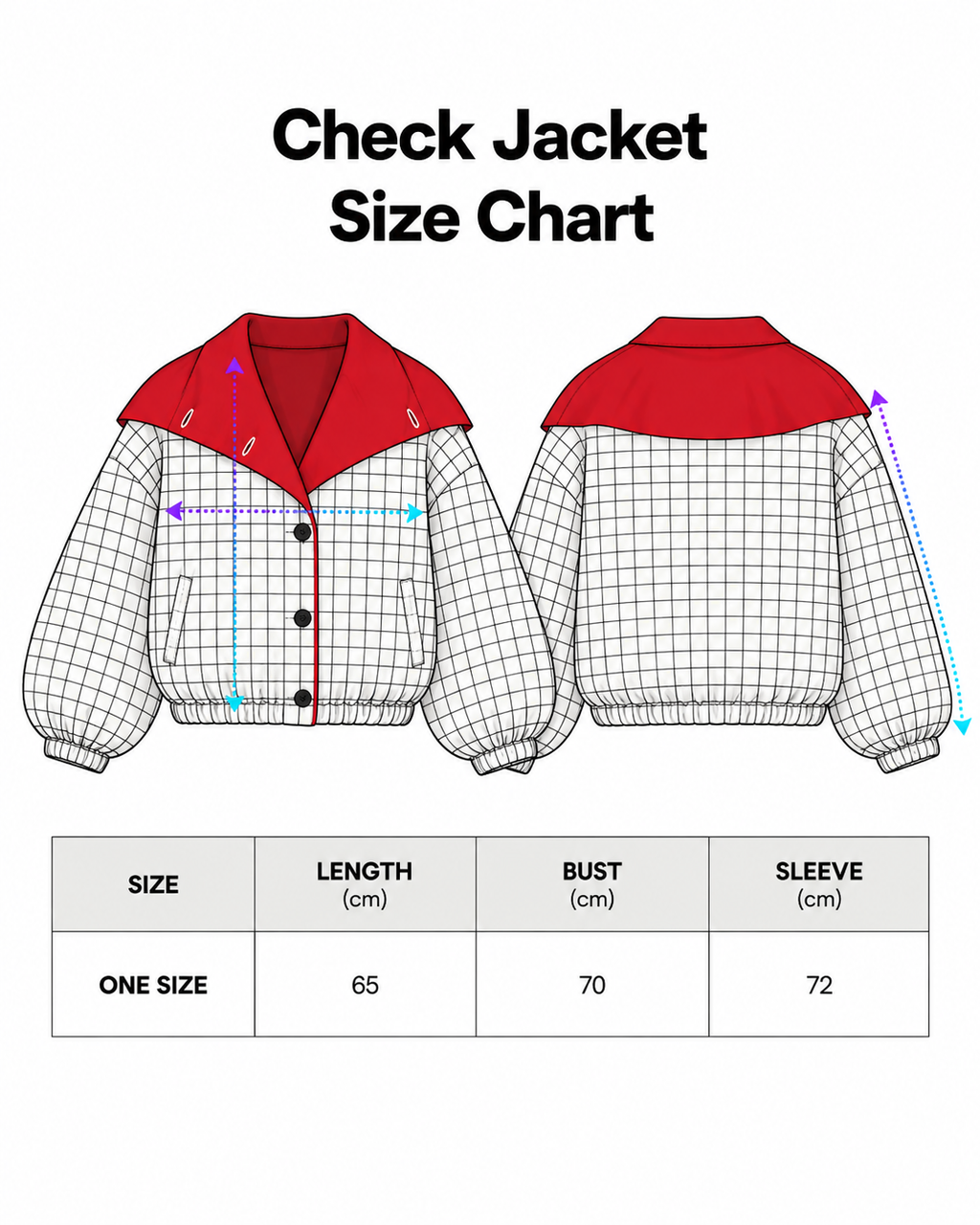 Sailor Collar Bomber — Red Windowpane