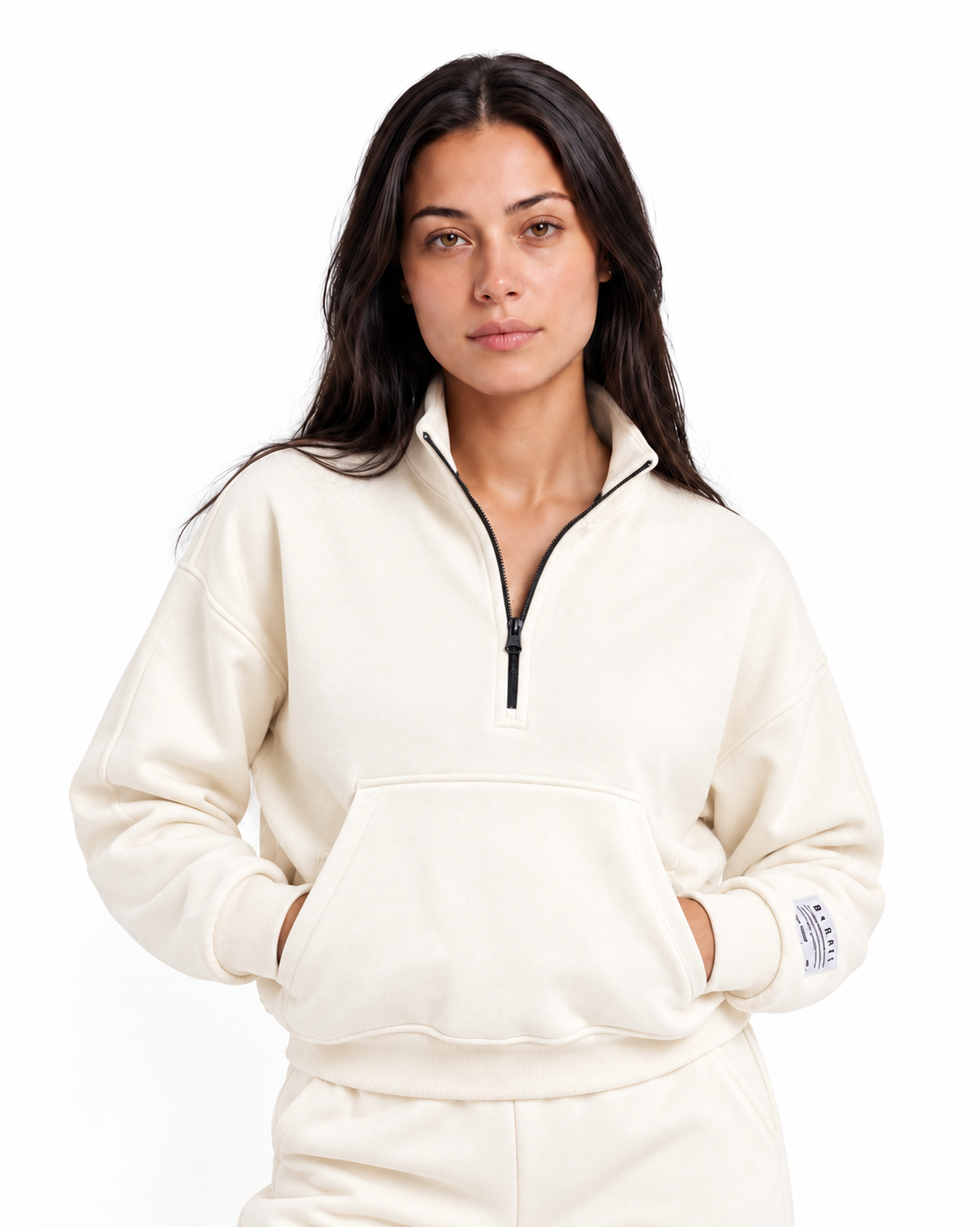 Half-Zip Sweatshirt — Off-White