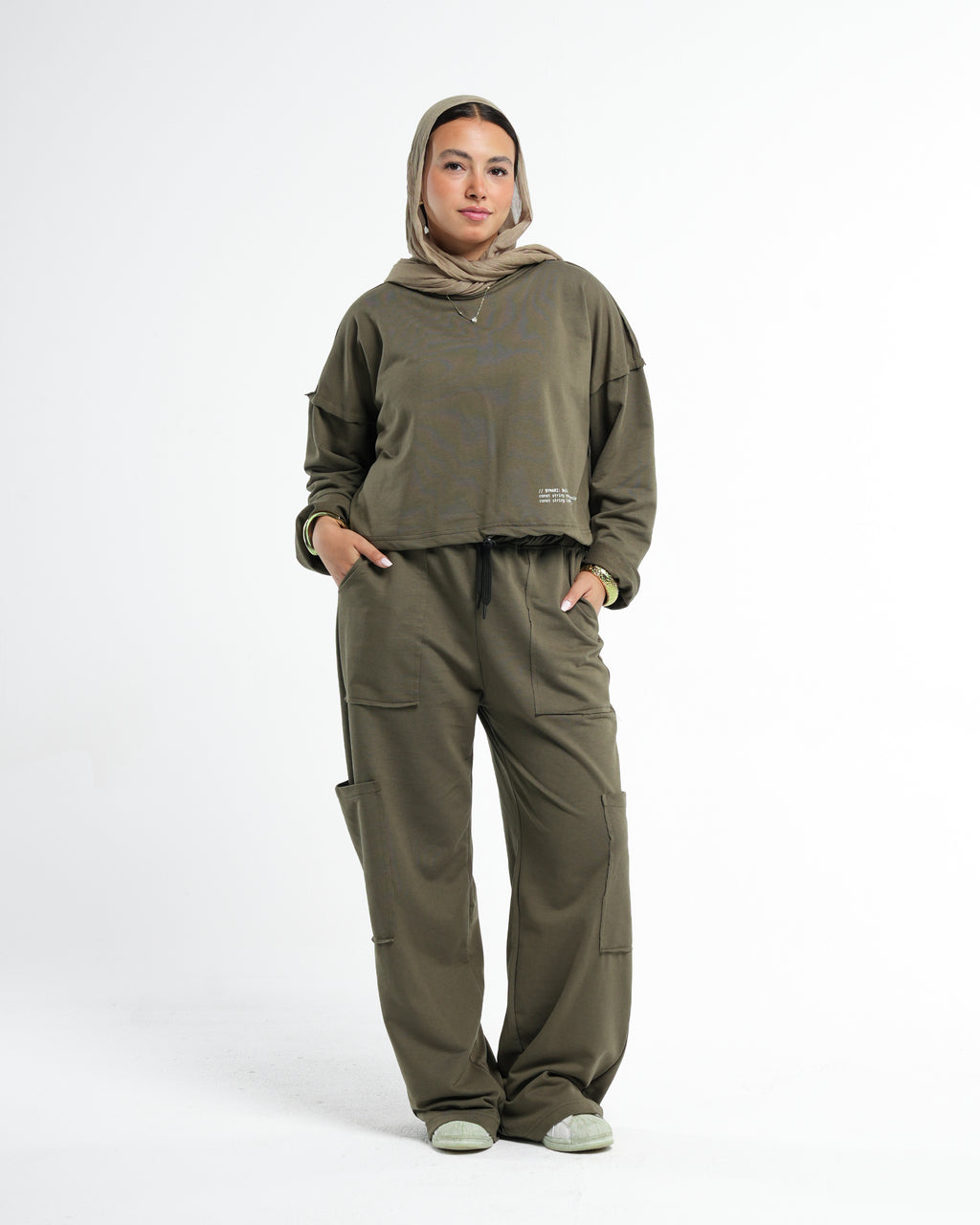 Core Cropped Top — Olive