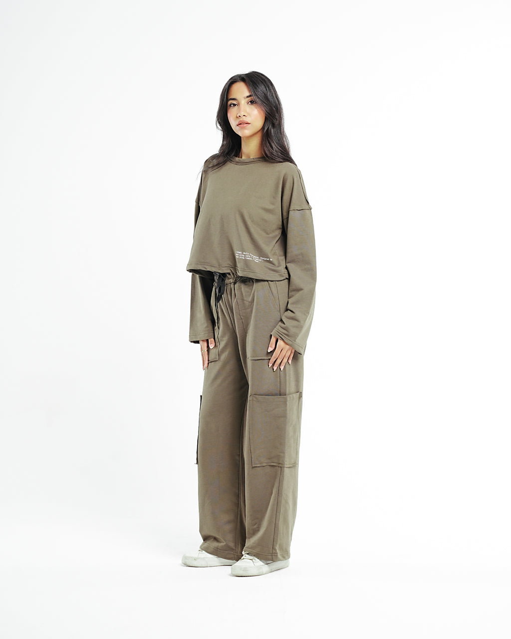 Core Cropped Top — Olive
