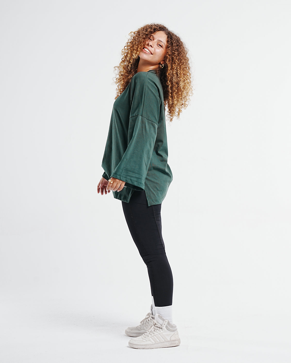 Relaxed Oversized Tee — Olive