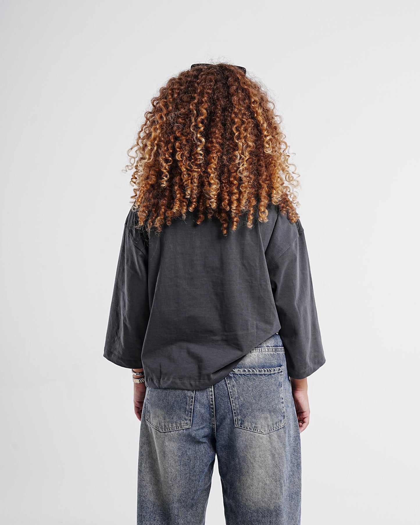 Grey Boxy Cropped Tshirt