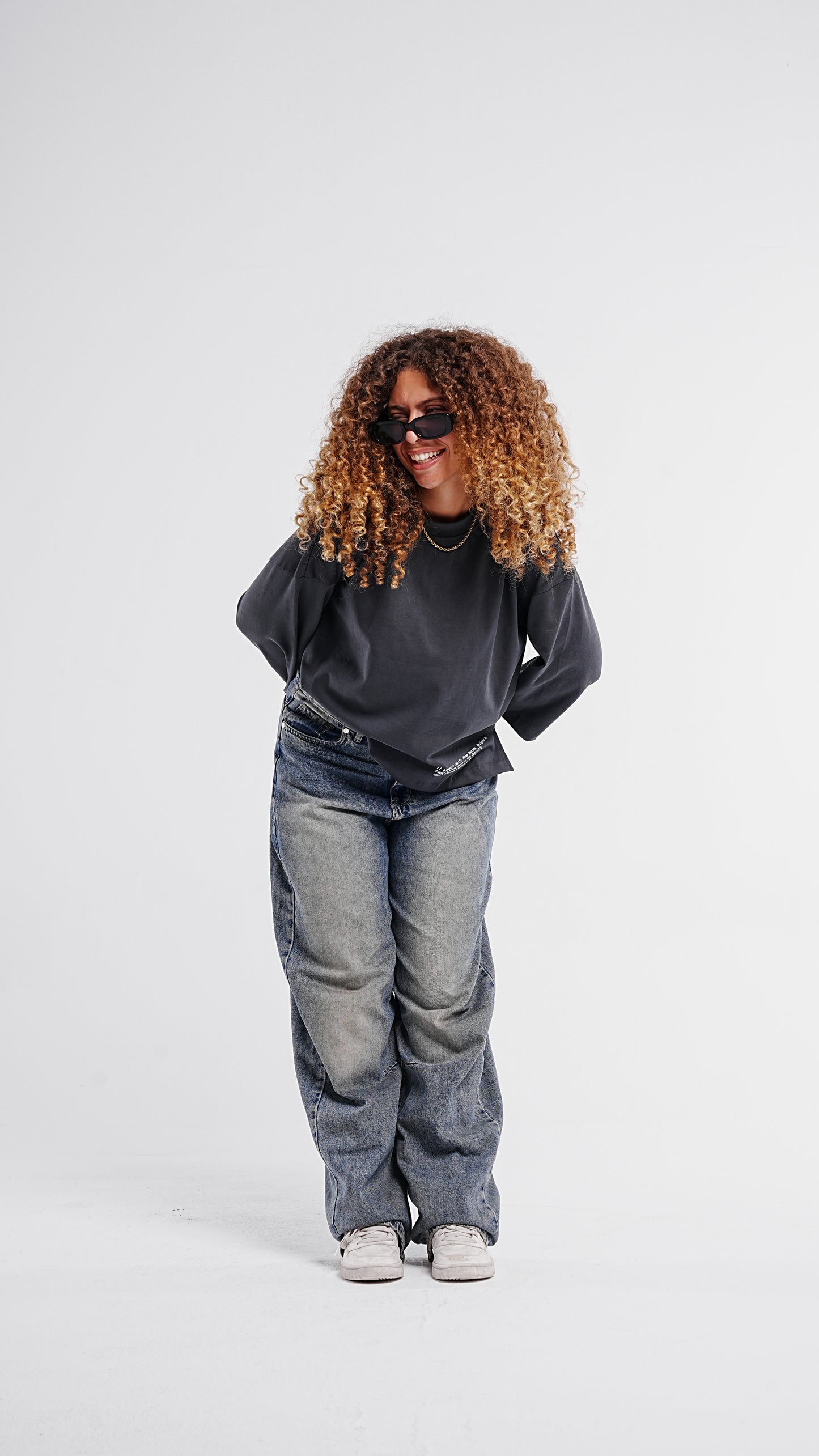 Grey Boxy Cropped Tshirt