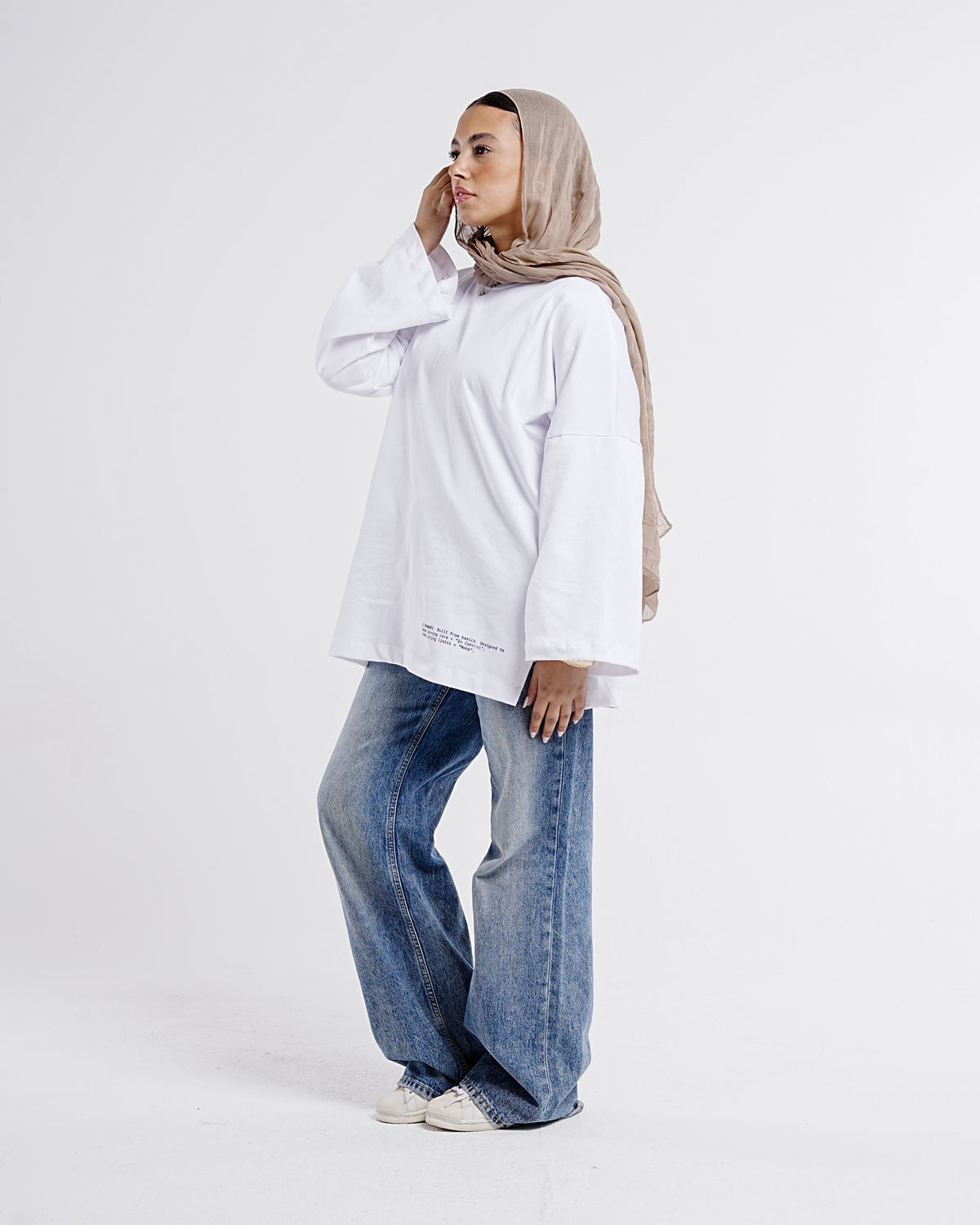 Relaxed Oversized Tee — White