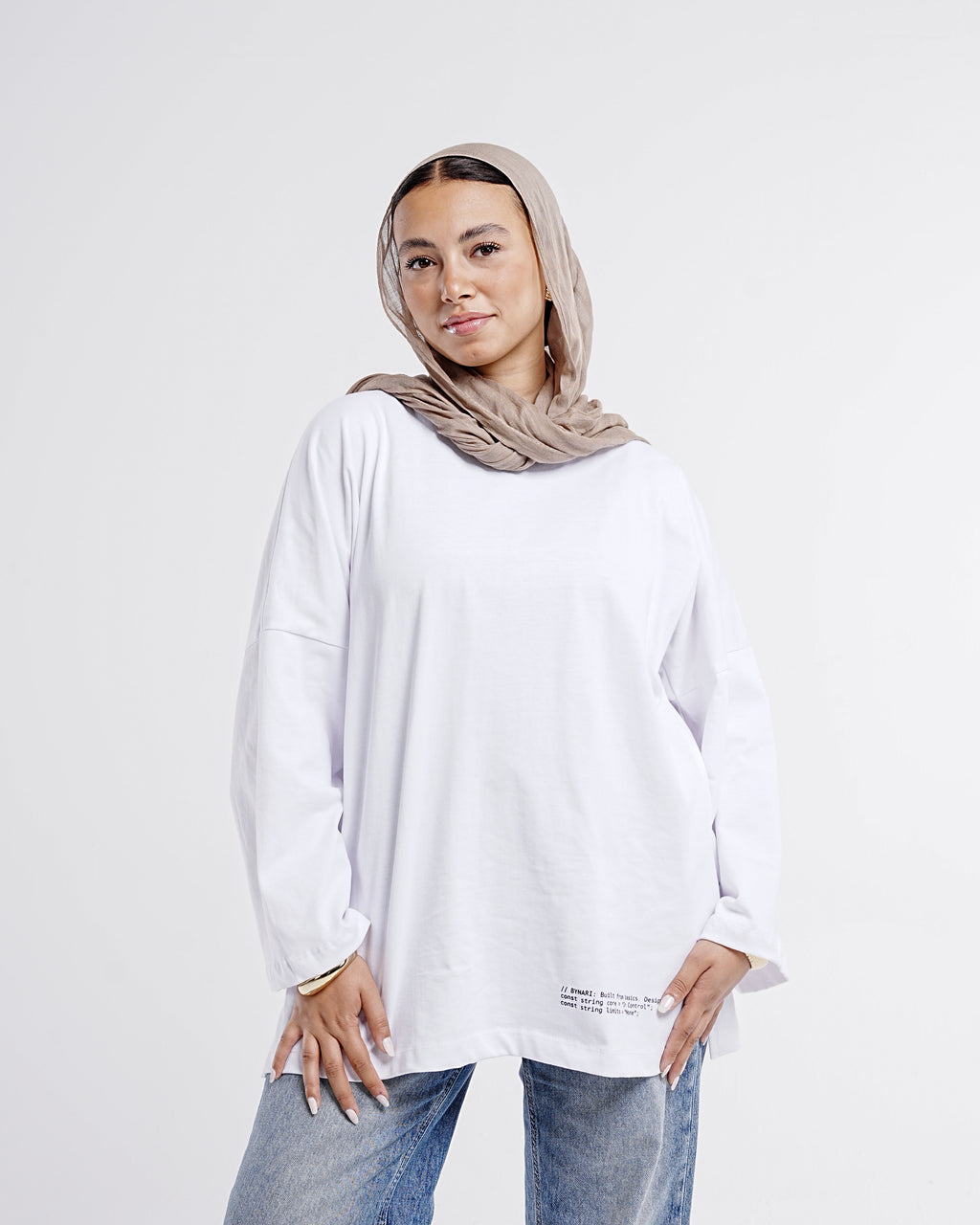 Relaxed Oversized Tee — White