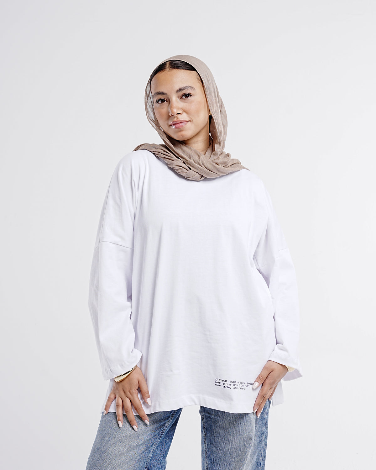 Relaxed Oversized Tee — White