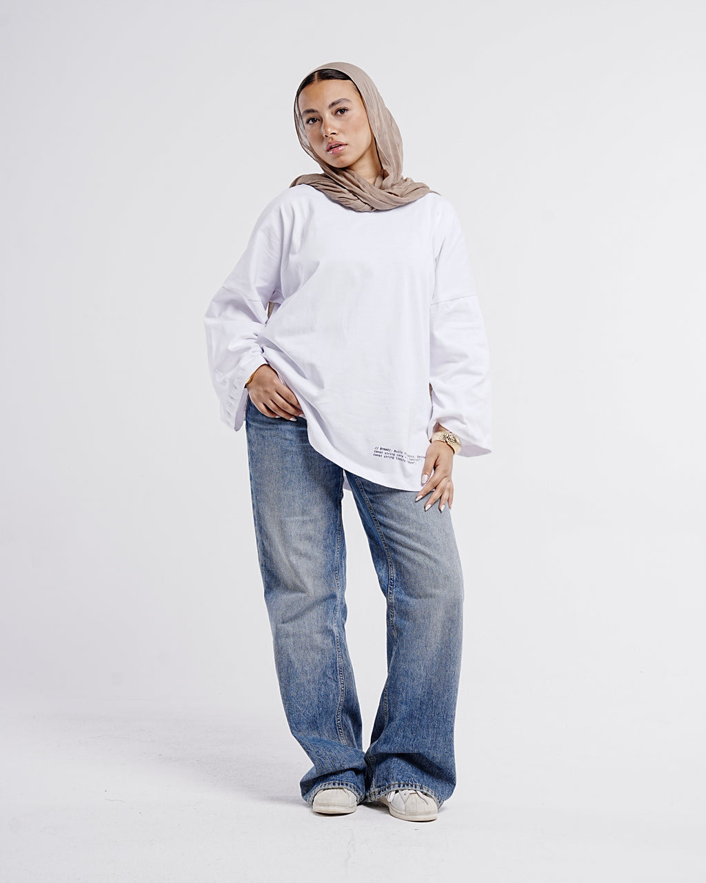 Relaxed Oversized Tee — White