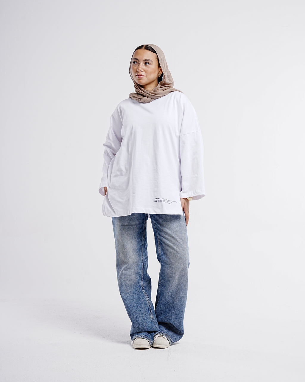 Relaxed Oversized Tee — White
