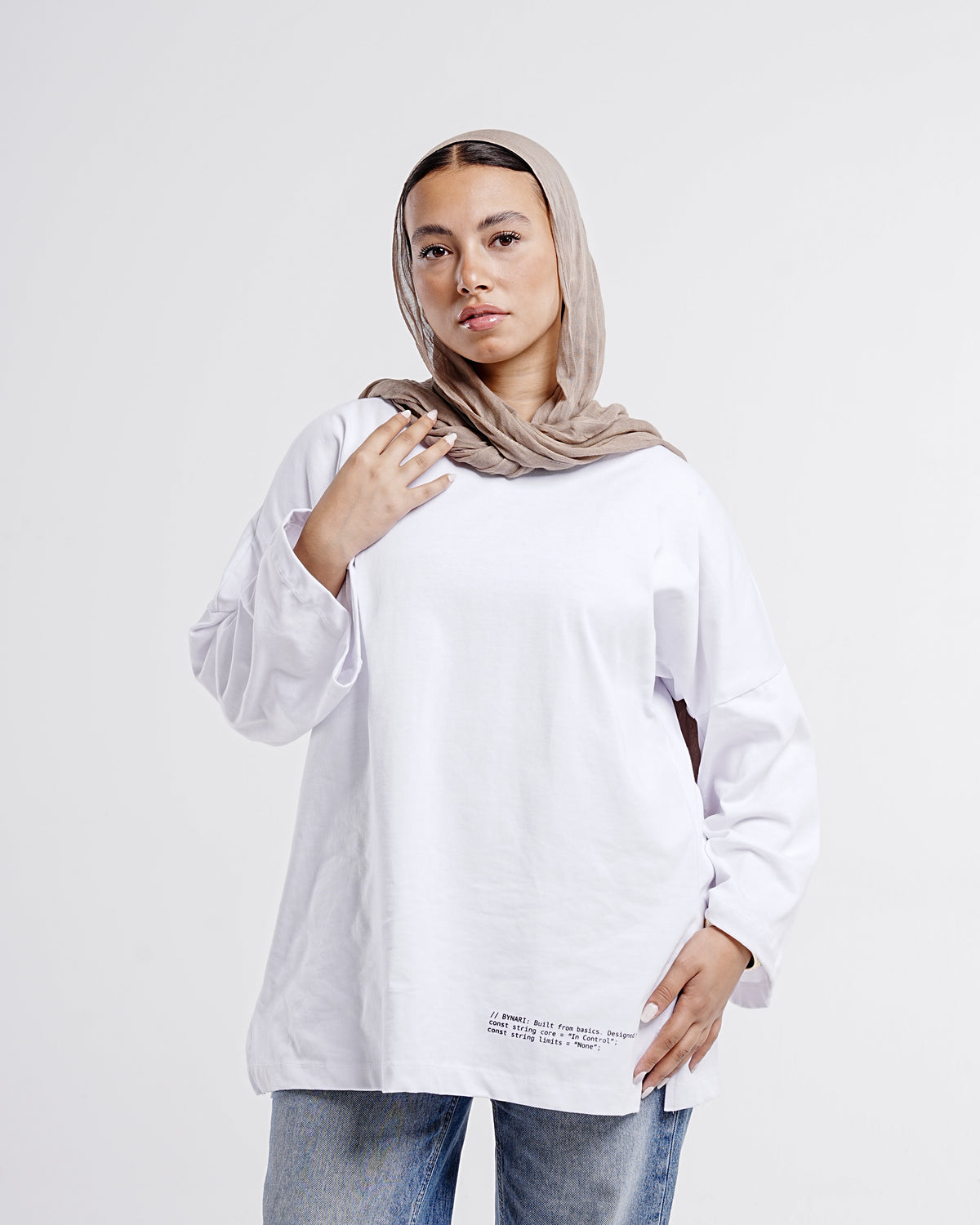 Relaxed Oversized Tee — White