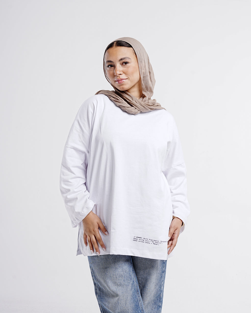 Relaxed Oversized Tee — White