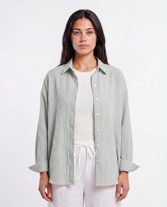 Coastal Stripe Oversized Shirt