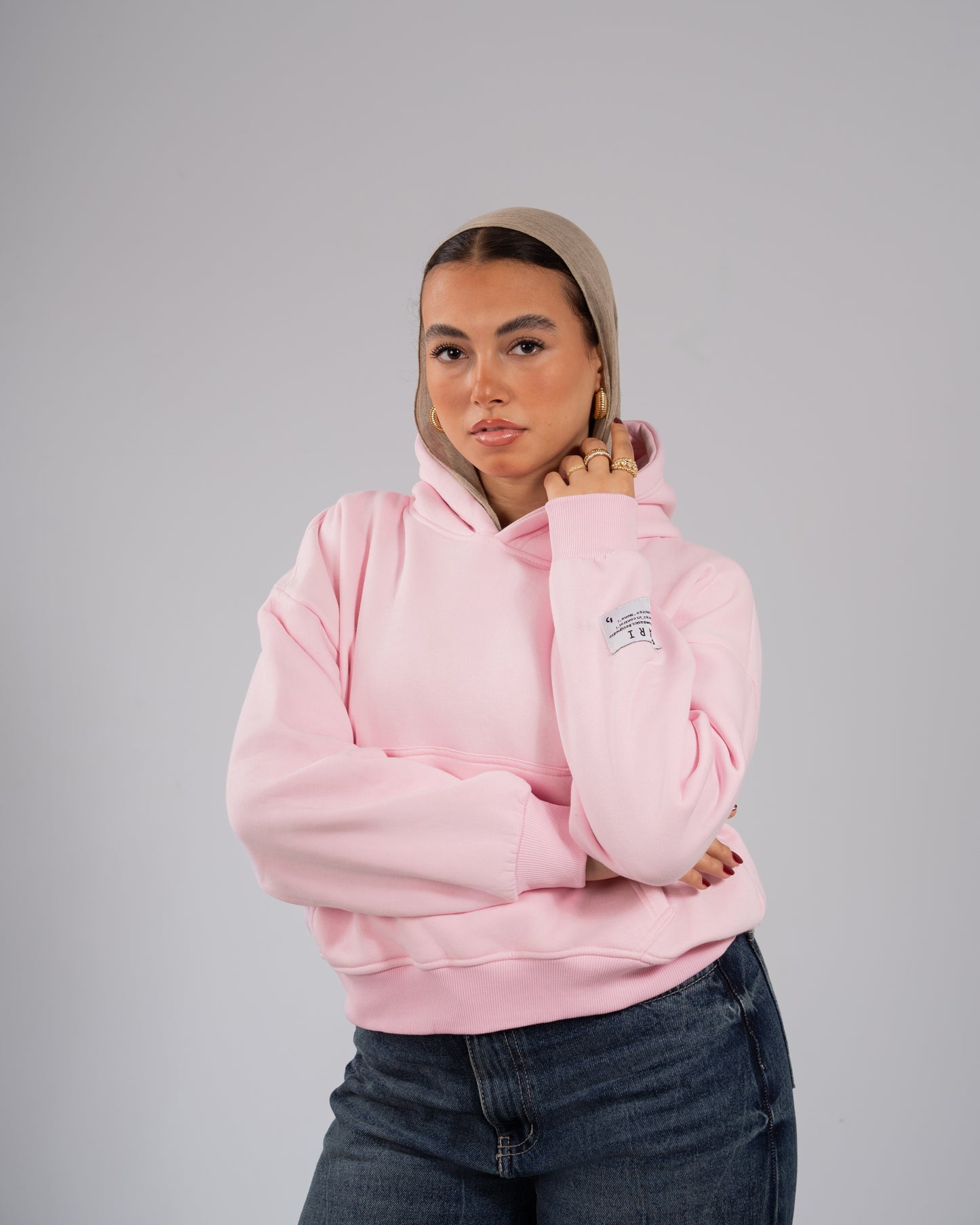 The Everyday Cropped Hoodie - Pink
