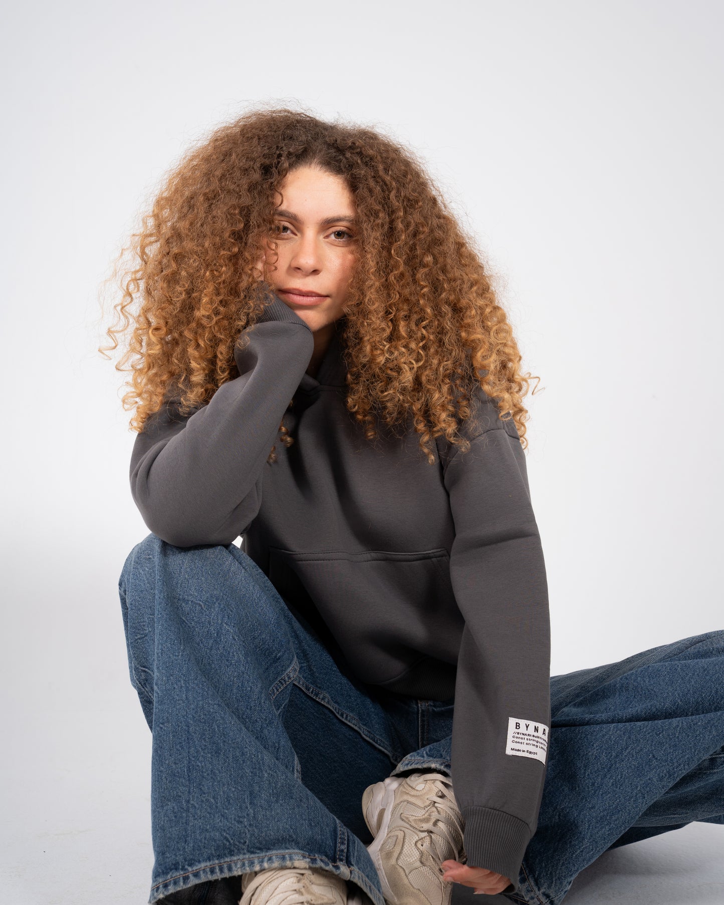 The Everyday Cropped Hoodie - Grey