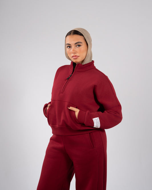 The Cozy Sweater in Burgundy