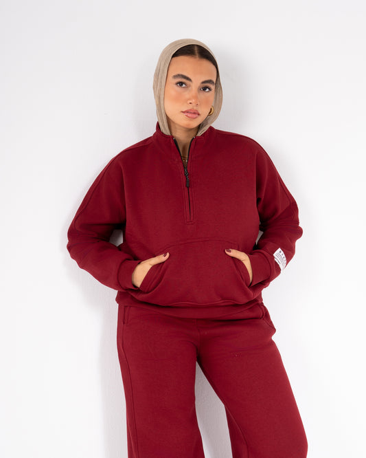 The Cozy Sweater in Burgundy