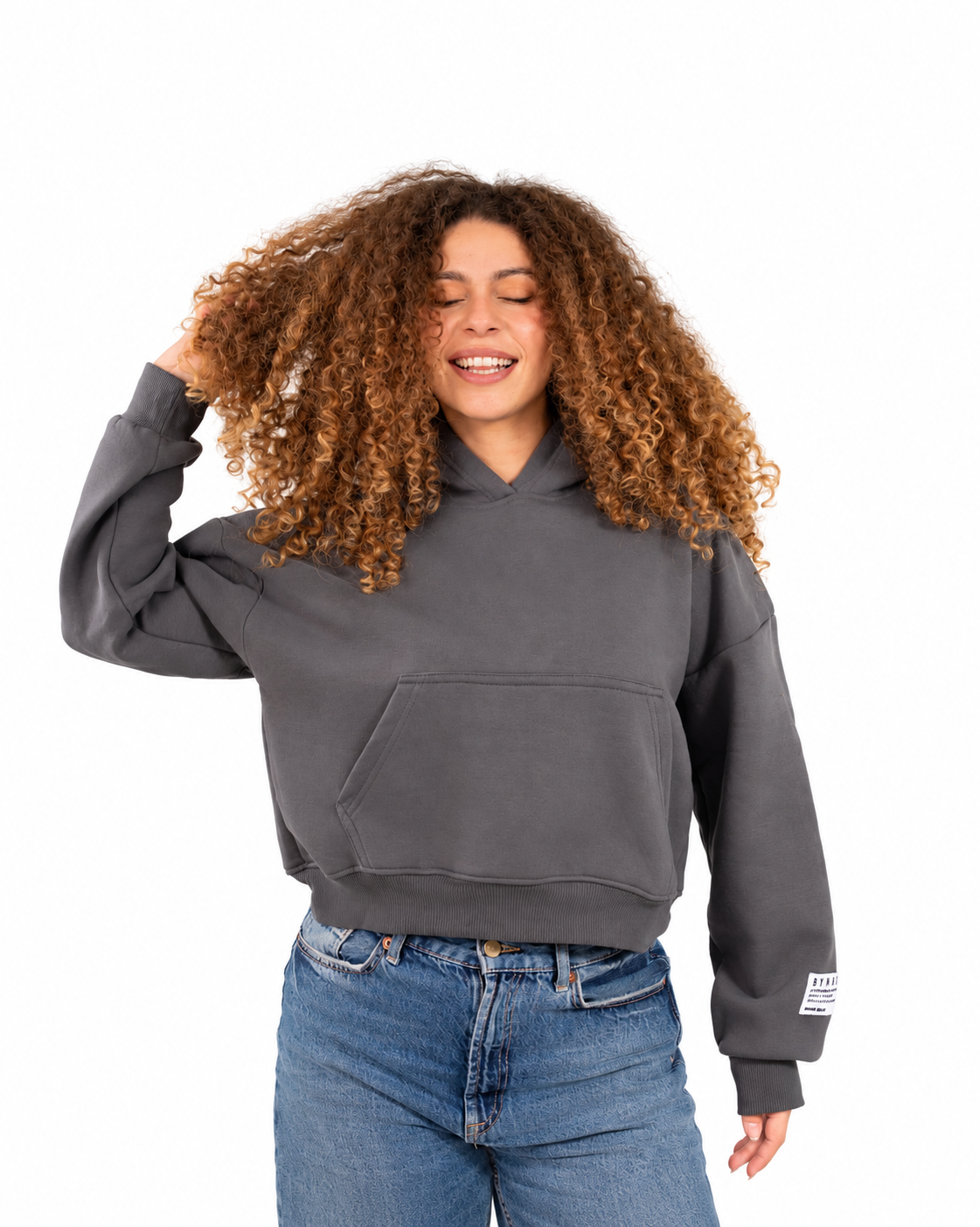 Everyday Cropped Hoodie — Grey