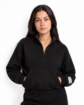 Half-Zip Sweatshirt — Black