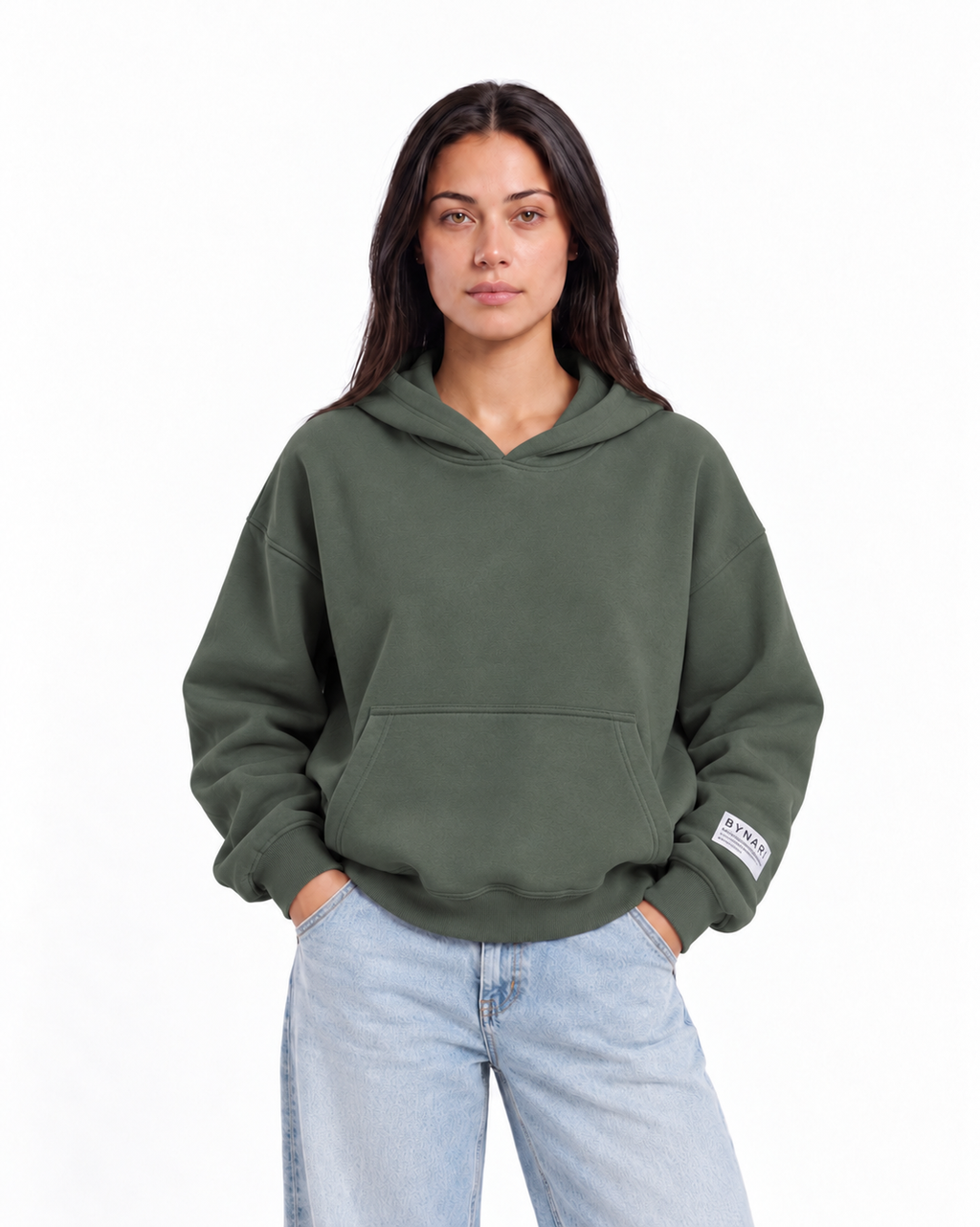 Everyday Cropped Hoodie — Olive