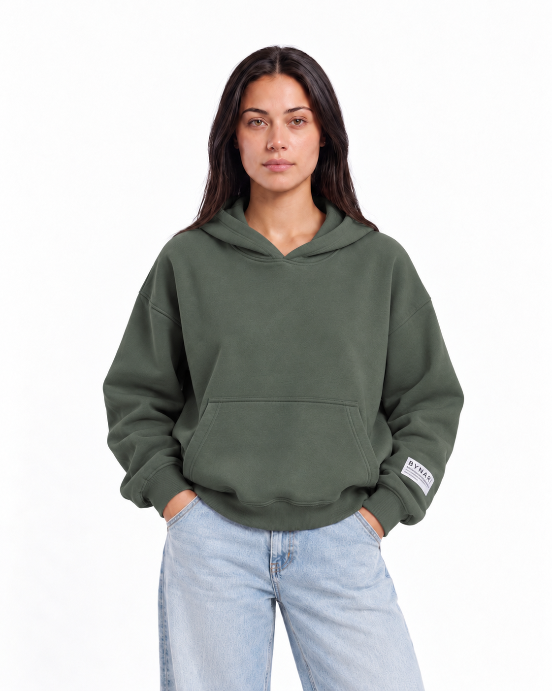 Everyday Cropped Hoodie — Olive