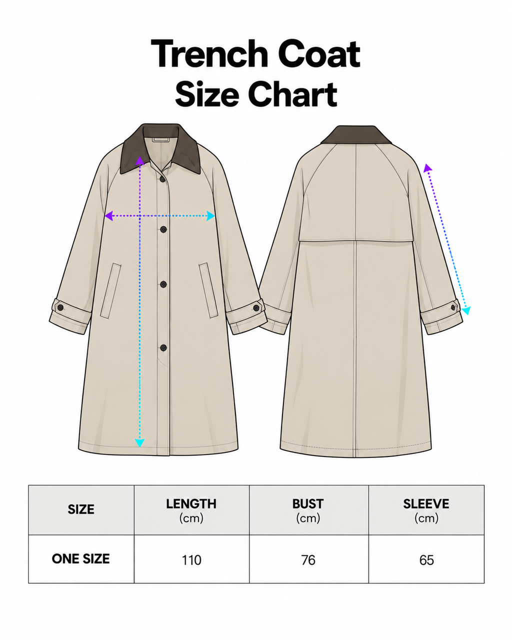 Leather Collar Trench — Camel
