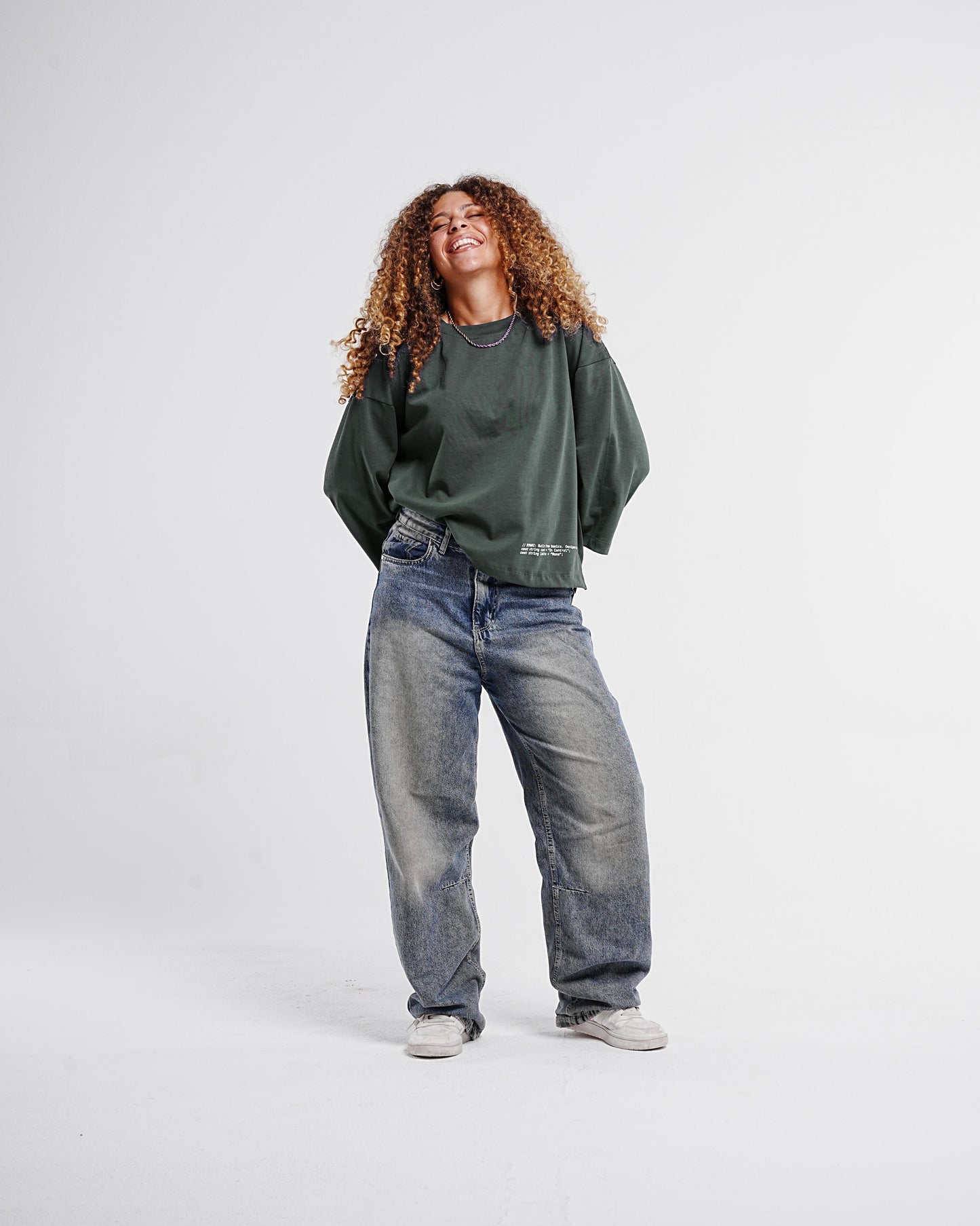 Olive Boxy Cropped Tshirt
