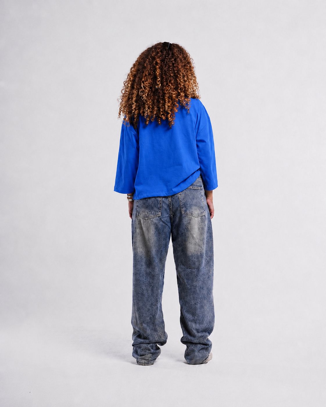 Pepsi Blue Boxy Cropped Tshirt