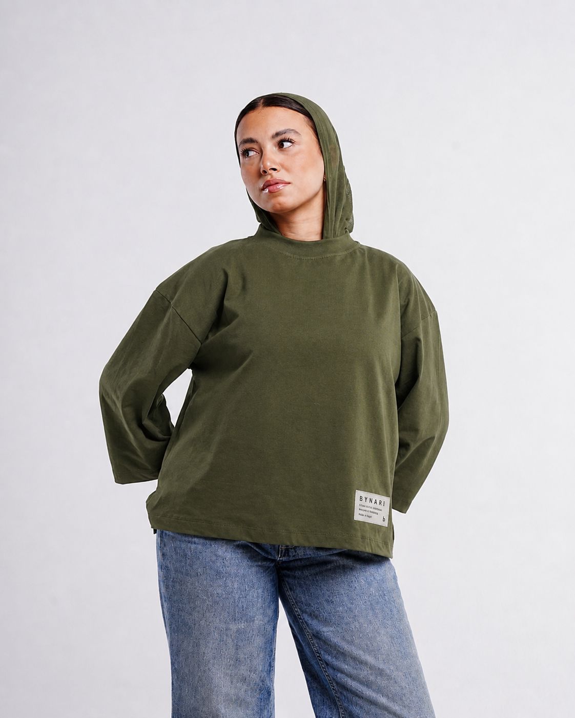 Olive Boxy Cropped Tshirt