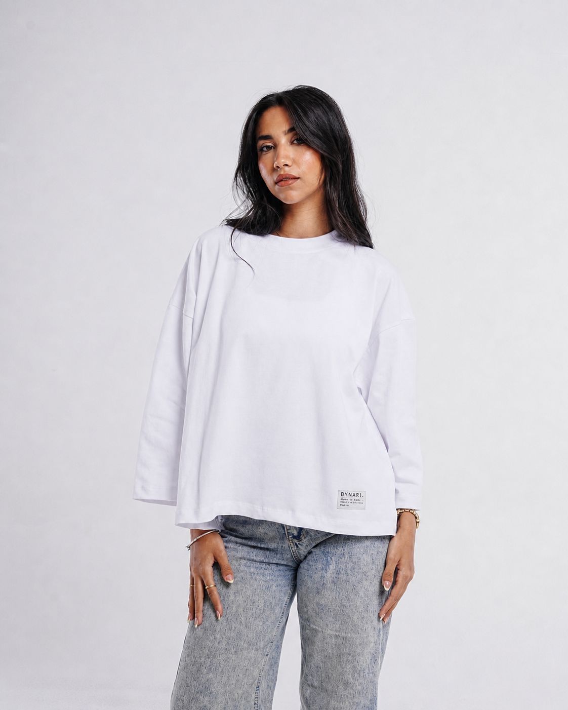 White Boxy Cropped Tshirt