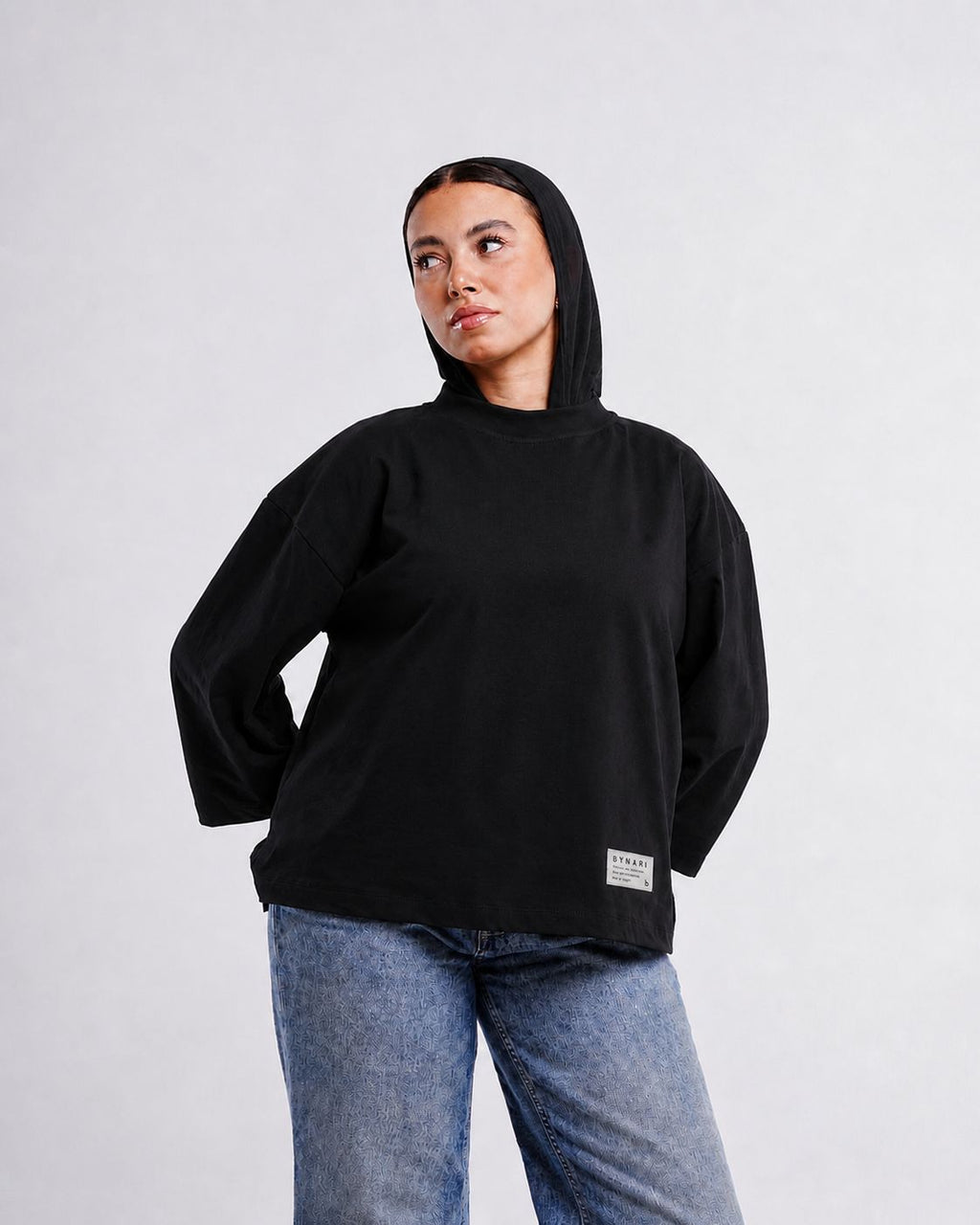 Boxy Cropped Tee — Black