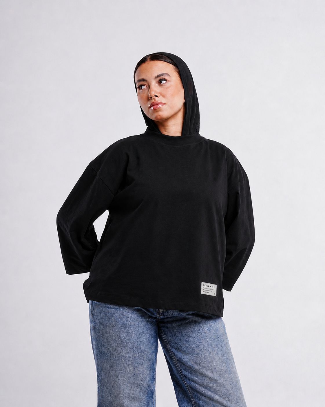 Black Boxy Cropped Tshirt