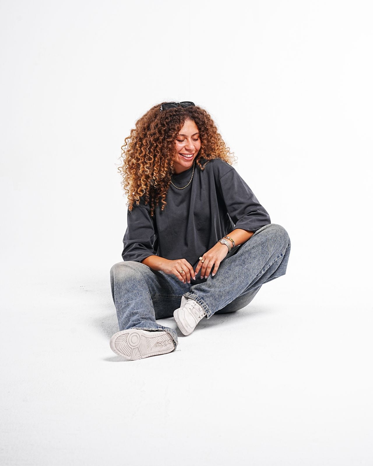 Dark Grey Boxy Cropped Tshirt