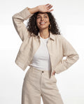 Linen Boxy Shirt — Beige