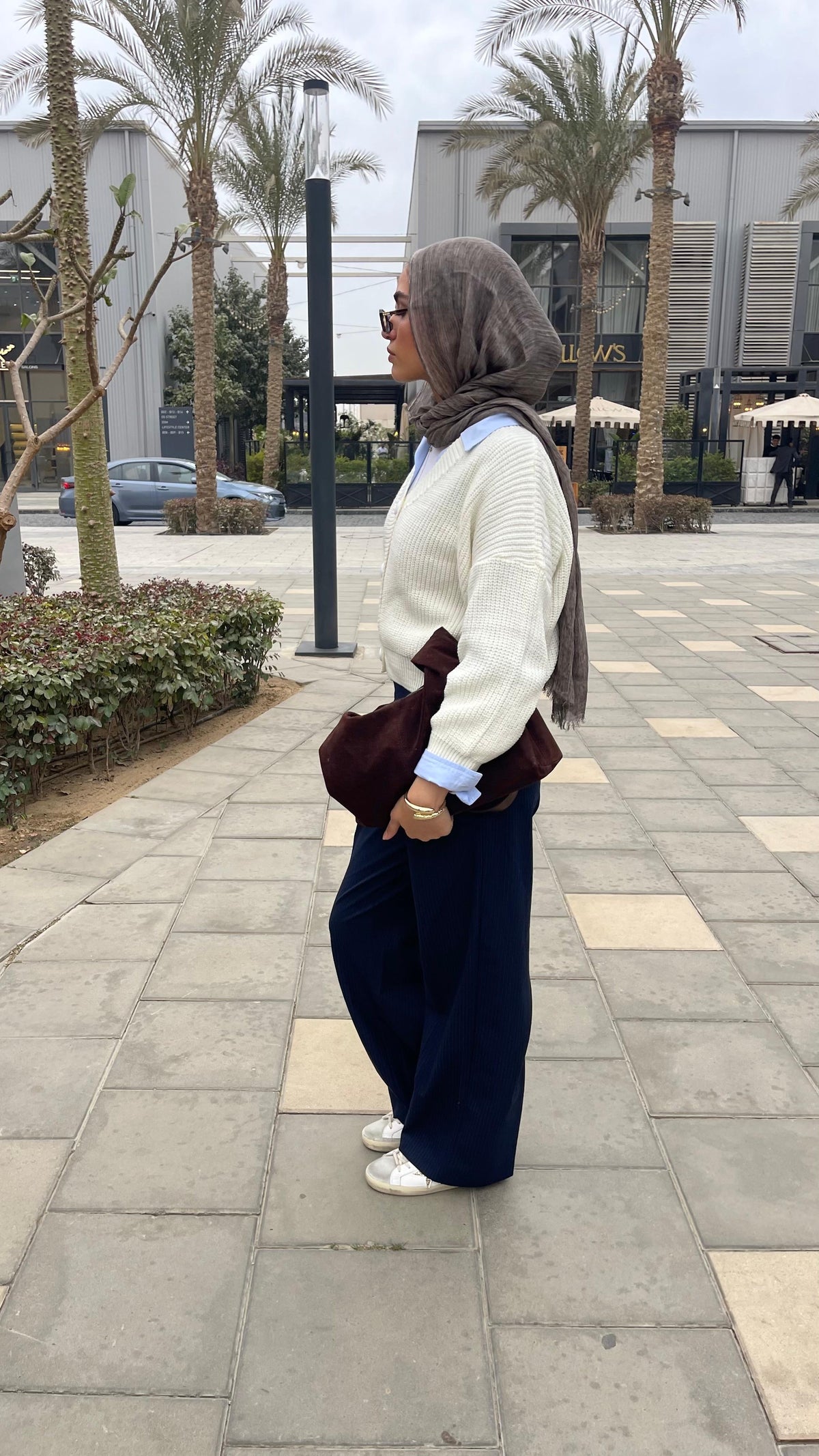 Chunky Knit Cardigan — Rose